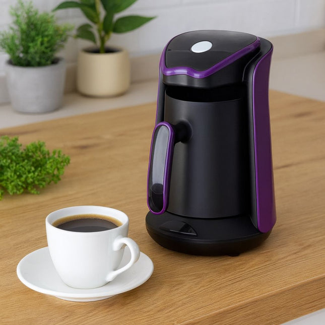 RAF Μηχανή Ελληνικού Καφέ 600W με Χωρητικότητα 300ml, Έξυπνο Αισθητήρα & Αντιθερμική Επένδυση για 1-3 Φλιτσάνια