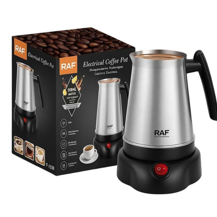 RAF Ηλεκτρικό Μπρίκι 600W 600ml με Αποσπώμενο Φίλτρο & Αυτόματη Απενεργοποίηση R.7318 Inox
