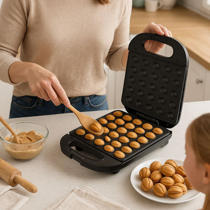RAF Μηχανή Cookies σε Σχήμα Καρυδιού 1400W με Αντικολλητική Επιφάνεια & για έως 24 Μπισκότα σε Κάθε Ψήσιμο