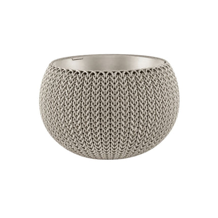 Keter Cozy Rattan Πλαστική Γλάστρα Κρεμαστή M με Αλυσίδα Στερλεωσης 612101 Μπεζ