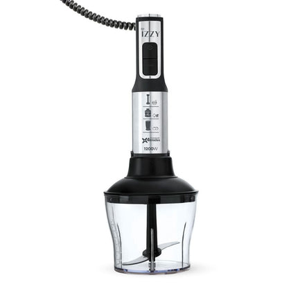 IZZY Ραβδομπλέντερ 2σε1 με Ισχυρό Μοτέρ 1200W, Turbo Λειτουργία και XL Ανοξείδωτη Ράβδο Ασημί