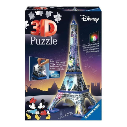 Ravensburger Disney Πύργος του Άιφελ 3D Puzzle Night Edition 216 Τεμαχίων με Φωτισμό LED 12520 12+ Ετών