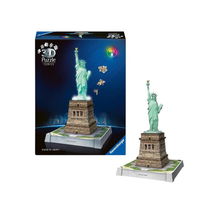 Ravensburger Iconics Statue of Liberty Night Edition 3D Puzzle 108 Κομματιών με LED Φωτισμό 12008027 10+ Ετών