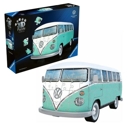 Ravensburger 3D Παζλ Iconics Volkswagen T1 162 Κομματιών 12008035 Γαλαζοπράσινο/Λευκό, 8+ Ετών