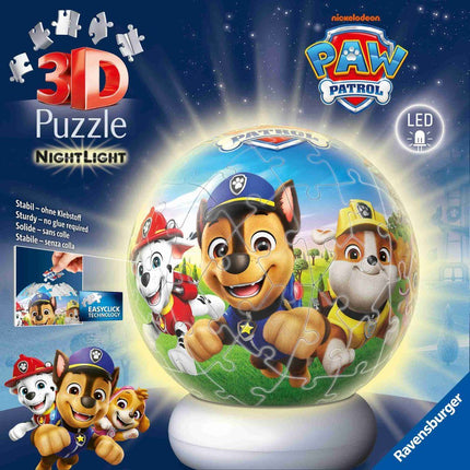 Ravensburger PAW Patrol Nightlight 12008057, 3D Παζλ-Φωτάκι Νυκτός, Σετ 73 Τεμαχίων, 6+ Ετών