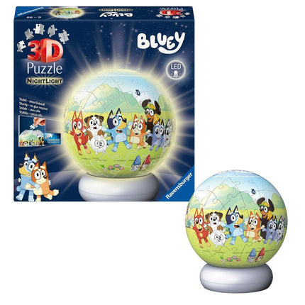 Ravensburger Bluey Nightlight 12008060, Φωτιζόμενο 3D Παζλ 72 Κομματιών για Ζεστή Ατμόσφαιρα, 6+ Ετών