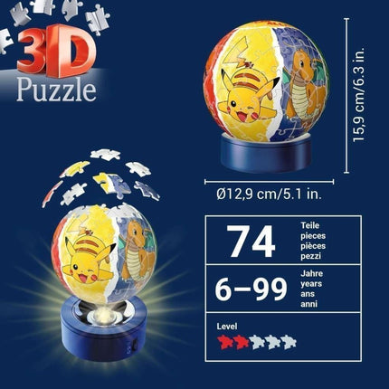Ravensburger 11547 3D Puzzle Night Light Pokemon 6+ Ετών