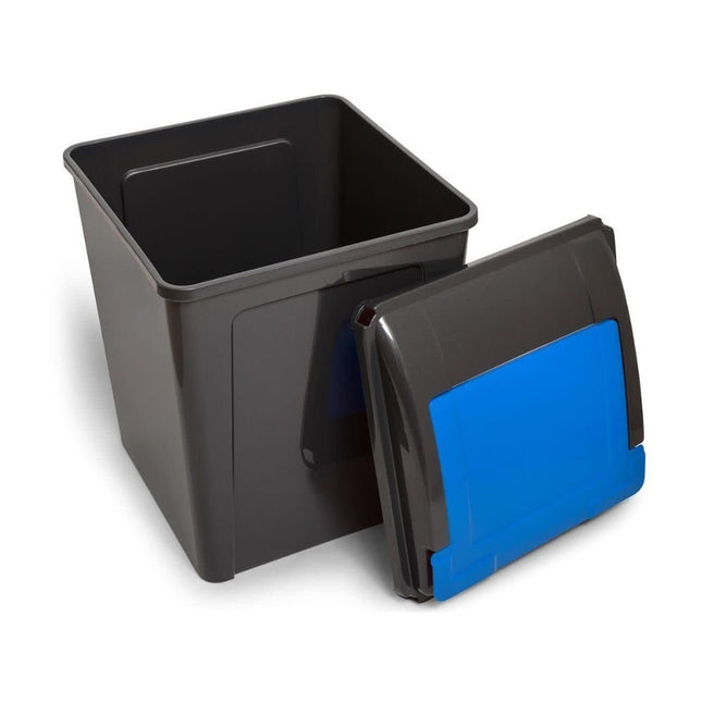 Κάδος Ανακύκλωσης 50L με Μπλε Καπάκι, Ανθεκτικός, Υγιεινός &amp; Εύχρηστός