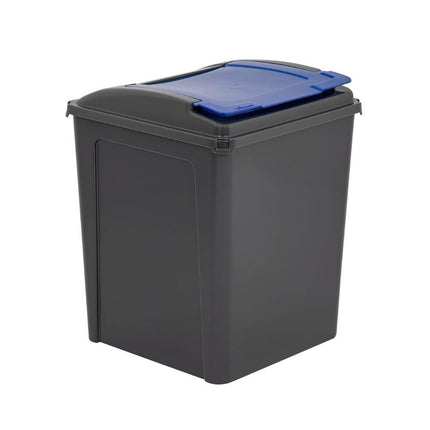 Κάδος Ανακύκλωσης 50L με Μπλε Καπάκι, Ανθεκτικός, Υγιεινός &amp; Εύχρηστός