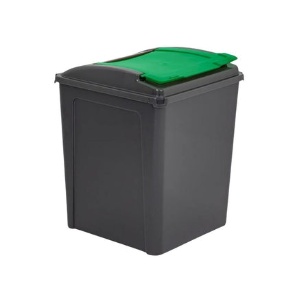 Κάδος Ανακύκλωσης 50L με Πράσινο Καπάκι, Ανθεκτικός, Εύχρηστος &amp; Υγειονομικά Σχεδιασμένος