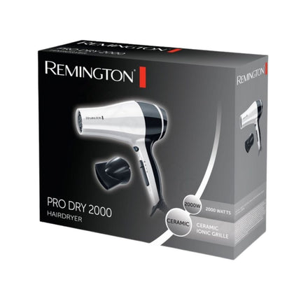 Remington Pro Dry Σεσουάρ Μαλλιών με Ιονισμό 2000W και Φυσούνα D3080 Λευκό
