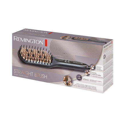 Remington Straight Brush Θερμαινόμενη Βούρτσα Ισιώματος με Αντιστατική Κεραμική Επίστρωση για Λεία Μαλλιά με Όγκο CB7400