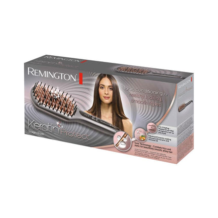 Remington Keratin Protect Θερμαινόμενη Βούρτσα Ισιώματος με Κερατίνη, Έλαιο Αμυγδάλου, Ιονική Τεχνολογία & Περιστρεφόμενο Καλώδιο CB7480