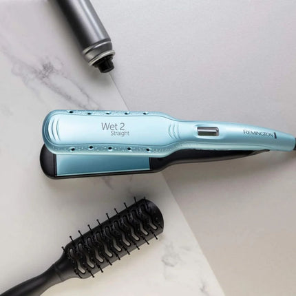 Remington Wet2Straight Ισιωτική Μαλλιών με Φαρδιές Πλάκες για Βρεγμένα και Στεγνά Μαλλιά S7350