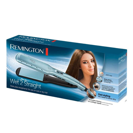 Remington Wet2Straight Ισιωτική Μαλλιών με Φαρδιές Πλάκες για Βρεγμένα και Στεγνά Μαλλιά S7350