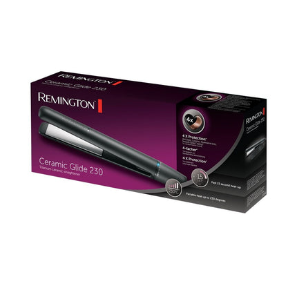 Remington Ceramic Glide 230 Ισιωτική Μαλλιών με Κεραμικές Πλάκες, Τουρμαλίνη και Τιτάνιο για Λείο Αποτέλεσμα S3700