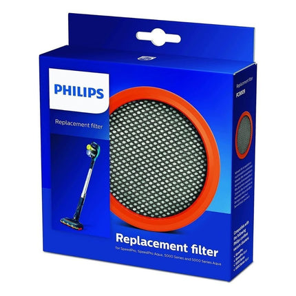 PHILIPS Αυθεντικό Πλενόμενο Φίλτρο Ηλεκτρικής Σκούπας Συμβατό Κατάλληλο για SpeedPro & SpeedPro Aqua