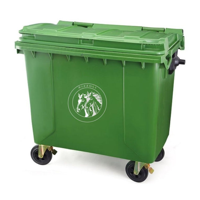 Rizzioli Μεγάλος Πλαστικός Κάδος Απορριμμάτων 1100L, Πράσινος