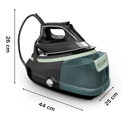 Rowenta Eco Steam Pro Σύστημα Σιδερώματος Ατμού 2800W με Πίεση 7,8 bar, Συνεχή Ατμό 140 g/min, Βολή Ατμού 500 g/min & Αφαιρούμενο Δοχείο 1,3L DG9621