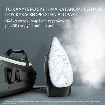 Rowenta Eco Steam Pro Σύστημα Σιδερώματος Ατμού 2800W με Πίεση 7,8 bar, Συνεχή Ατμό 140 g/min, Βολή Ατμού 500 g/min & Αφαιρούμενο Δοχείο 1,3L DG9621
