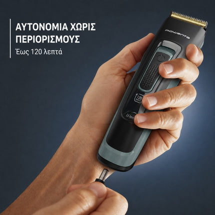 Rowenta Επαναφορτιζόμενη Κουρευτική Μηχανή για Μαλλιά & Γένια με Αυτοακονιζόμενες Λεπίδες TN5224