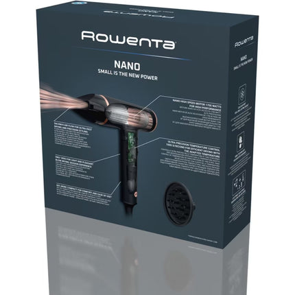 ROWENTA Ultimate Experience NANO Σεσουάρ Μαλλιών 1700W HY8310F0, Μαύρο