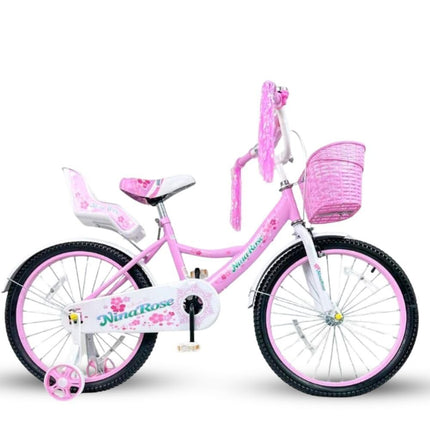 Παιδικό Ποδήλατο με Βοηθητικές Ρόδες 14″ σε Ροζ Χρώμα, 3-5 ετών