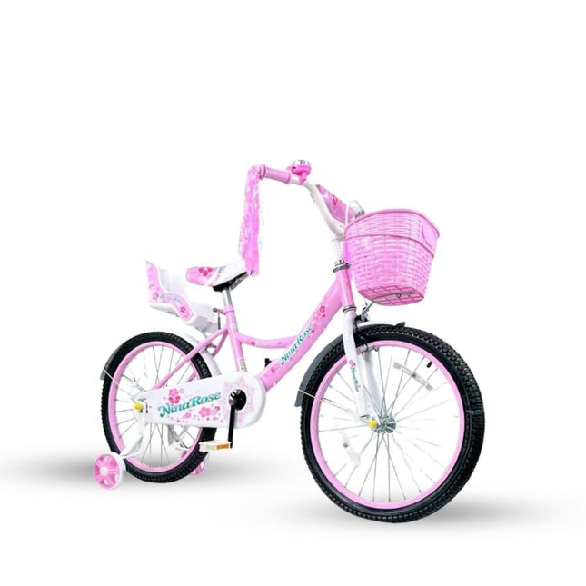 Παιδικό Ποδήλατο με Βοηθητικές Ρόδες 14″ σε Ροζ Χρώμα, 3-5 ετών