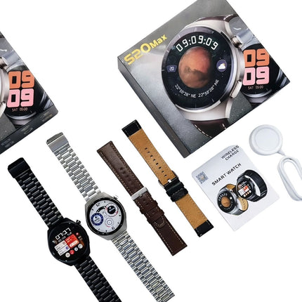 S20 Max Smartwatch 46mm Premium Σχεδιασμός με Ασύρματη Φόρτιση, NFC & Φωνητικό Βοηθό 1 Τεμάχιο