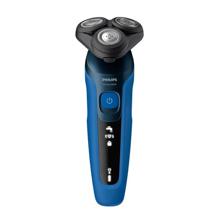 PHILIPS Series 5000 Επαναφορτιζόμενη Περιστρεφόμενη Ξυριστική Μηχανή Προσώπου με Κεφαλές Flex 360°, Λεπίδες ComfortTech, Οθόνη LED, SmartClick, Αδιάβροχη & έως 50 Λεπτά Λειτουργίας S5466/17