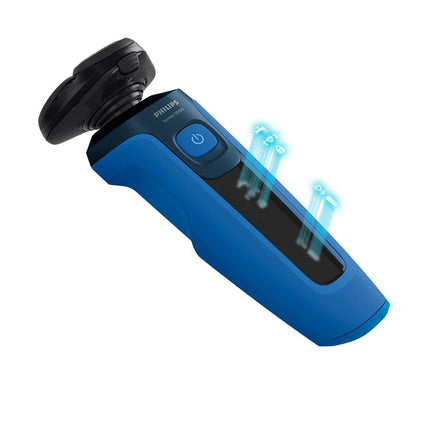 PHILIPS Series 5000 Επαναφορτιζόμενη Περιστρεφόμενη Ξυριστική Μηχανή Προσώπου με Κεφαλές Flex 360°, Λεπίδες ComfortTech, Οθόνη LED, SmartClick, Αδιάβροχη & έως 50 Λεπτά Λειτουργίας S5466/17