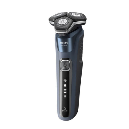 PHILIPS Series 5000 Επαναφορτιζόμενη Περιστρεφόμενη Ξυριστική Μηχανή Προσώπου με Λεπίδες SteelPrecision, Αισθητήρας SkinIQ, Πτυσσόμενο Τρίμερ, Γρήγορη Φόρτιση, Αδιάβροχη & έως 60 Λεπτά Λειτουργίας S5885/25