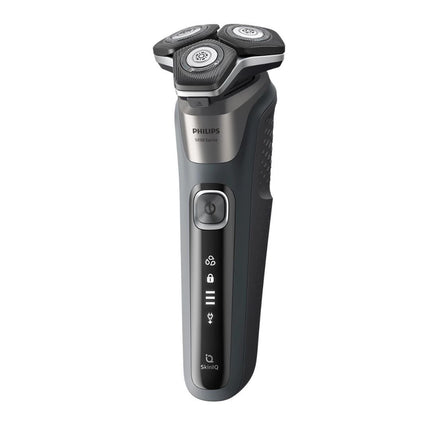 PHILIPS Series 5000 Επαναφορτιζόμενη Περιστρεφόμενη Ξυριστική Μηχανή Προσώπου με Τεχνολογία SkinIQ, Αυτοακονιζόμενες Λεπίδες, Αδιάβροχη, Οθόνη LED & έως 60 Λεπτά Χρόνο Λειτουργίας S5887/50