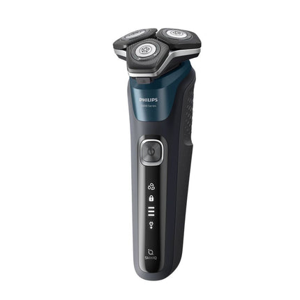 PHILIPS Series 5000 Επαναφορτιζόμενη Περιστρεφόμενη Ξυριστική Μηχανή Προσώπου με 45 Αυτοακονιζόμενες Λεπίδες, Αισθητήρας SkinIQ, Τρίμερ Ακριβείας, Αδιάβροχη, Γρήγορη Φόρτιση & έως 60 Λεπτά Χρόνο Λειτουργίας S5889/11