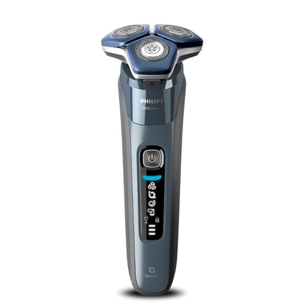 PHILIPS Series 7000 Επαναφορτιζόμενη Περιστρεφόμενη Ξυριστική Μηχανή Προσώπου με Κεφαλές, Τεχνολογία SkinIQ, Αισθητήρα Ανίχνευσης Πυκνότητας, Αυτοακονιζόμενες Λεπίδες 360-D, Bluetooth & έως 60 Λεπτά Χρόνο Λειτουργίας S7882/55