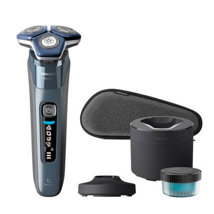 PHILIPS Series 7000 Επαναφορτιζόμενη Περιστρεφόμενη Ξυριστική Μηχανή Προσώπου με Κεφαλές, Τεχνολογία SkinIQ, Αισθητήρα Ανίχνευσης Πυκνότητας, Αυτοακονιζόμενες Λεπίδες 360-D, Bluetooth & έως 60 Λεπτά Χρόνο Λειτουργίας S7882/55