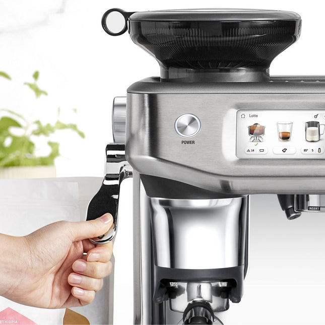 SAGE Barista Touch Impress Μηχανή Espresso με Οθόνη Αφής, Ενσωματωμένο Μύλο & Auto MilQ SES882BSS4GUK1 Ασημί