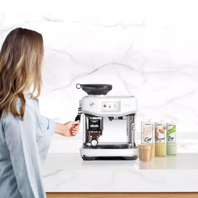 SAGE Barista Touch Impress Μηχανή Espresso Ημιαυτόματη 1700W 15 bar με Οθόνη Αφής & Ενσωματωμένο Μύλο SES882SST4GUK1 Άσπρο