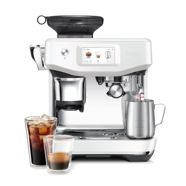 SAGE Barista Touch Impress Μηχανή Espresso Ημιαυτόματη 1700W 15 bar με Οθόνη Αφής & Ενσωματωμένο Μύλο SES882SST4GUK1 Άσπρο