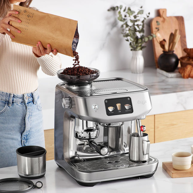 SAGE the Oracle™ Jet Premium Αυτόματη Μηχανή Espresso με ThermoJet®, Auto MilQ™ & Ενσωματωμένο Grinder, Ασημί SES985