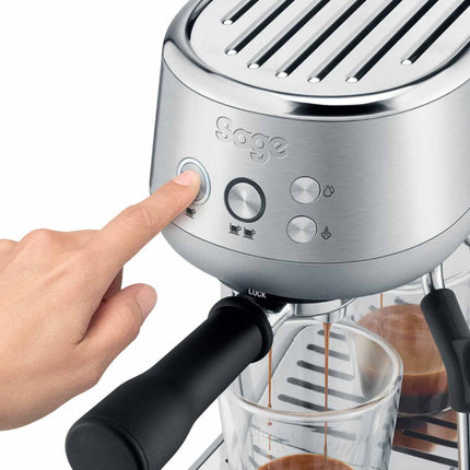 SAGE the Bambino Μηχανή Espresso 15 bar με ThermoJet & Ακροφύσιο Ατμού για Microfoam SES450BSS4GUK1 Ασημί