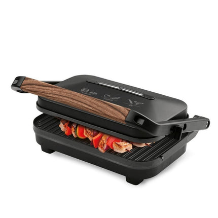 IZZY Panini Τοστιέρα Σαντουιτσιέρα για 2 Τοστ 1300W Wooden Μαύρο