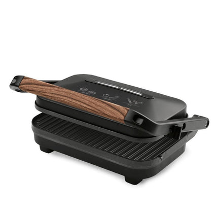 IZZY Panini Τοστιέρα Σαντουιτσιέρα για 2 Τοστ 1300W Wooden Μαύρο