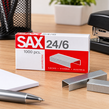 SAX Σύρματα Συρραπτικού  No. 24/6  για οργάνωση εγγράφων 1000 Τεμάχια S-24/6