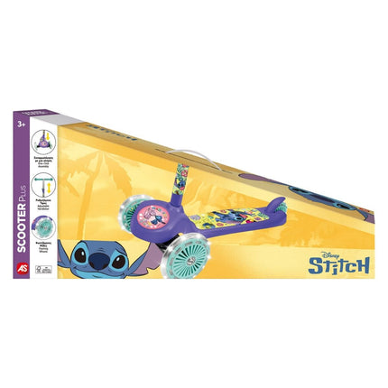 AS Παιδικό Πατίνι Plus Τρίτροχο Stitch με Φωτιζόμενες Ρόδες & Ρυθμιζόμενο Τιμόνι 3+ Ετών
