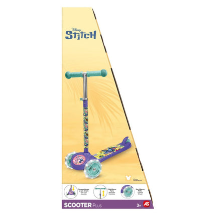 AS Παιδικό Πατίνι Plus Τρίτροχο Stitch με Φωτιζόμενες Ρόδες & Ρυθμιζόμενο Τιμόνι 3+ Ετών