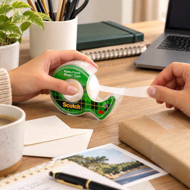 SCOTCH Magic Invisible Tape with Dispenser – Αόρατη Κολλητική Ταινία με Βάση 19mm x 7,5m  3M-92292