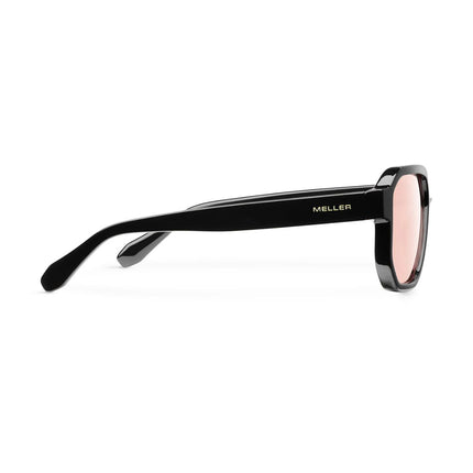 MELLER Seba Polaroid Γυαλιά Ηλίου Aviator με Μαύρο Σκελετό και Ροζ Polarized Φακούς UV400 Black Peach