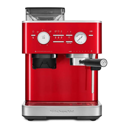 KitchenAid Ημιαυτόματη Μηχανή Espresso 15bar με Μύλο Άλεσης, Δοχείο Κόκκων και 15+7 Ρυθμίσεις 5KES6551BCA Candy Apple 