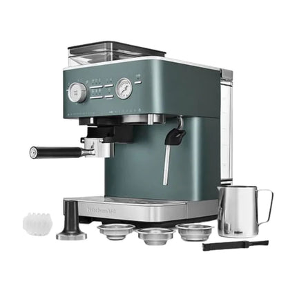 KitchenAid Ημιαυτόματη Μηχανή Espresso 15bar με Ενσωματωμένο Μύλο και Αντλία 5KES6551BJP Juniper